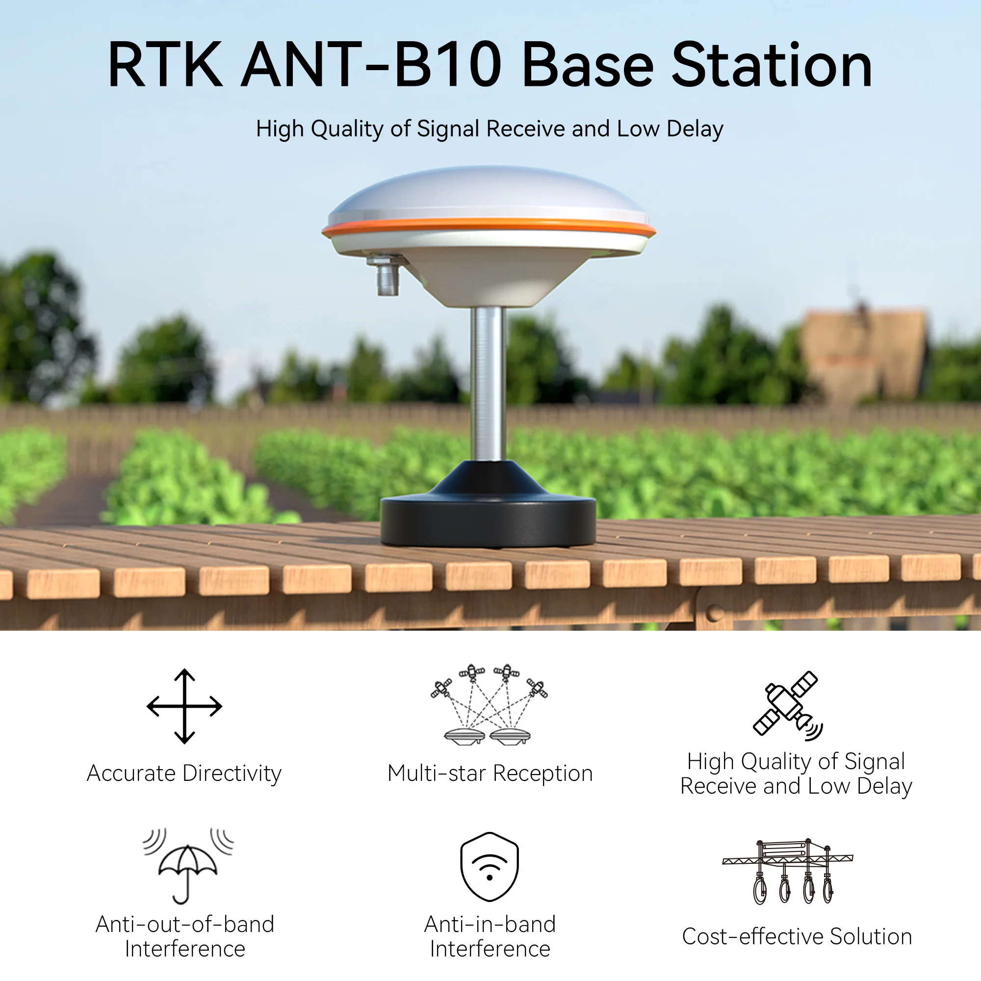 Kit complet RTK Base Station Rover Professionnel incluant antennes, récepteurs et accessoires de terrain.