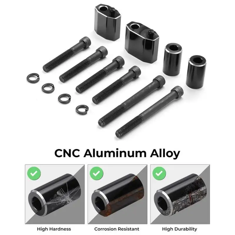 Motorbike Footrest Extension Motorcycle Floorboard Extension Kit Driver Outward Spacer Upgraded Rustproof Pedal