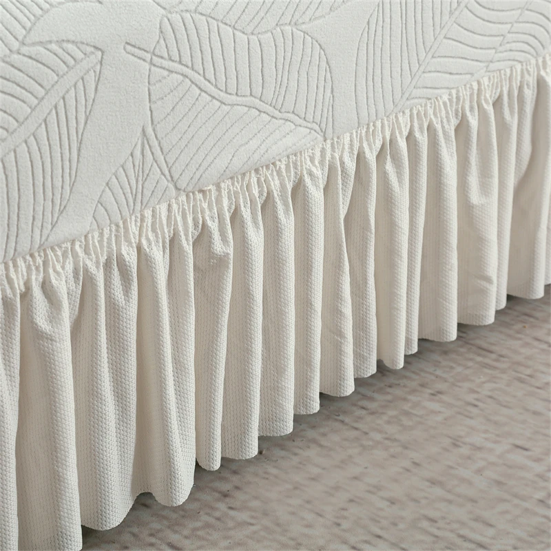 Jacquard stretch sofa cover skirt sofa cover 1 person 2 people 3 people 4 people sofa cover dustproof anti-fouling beautification decoration suitable for study room hotel bedroom living room 5