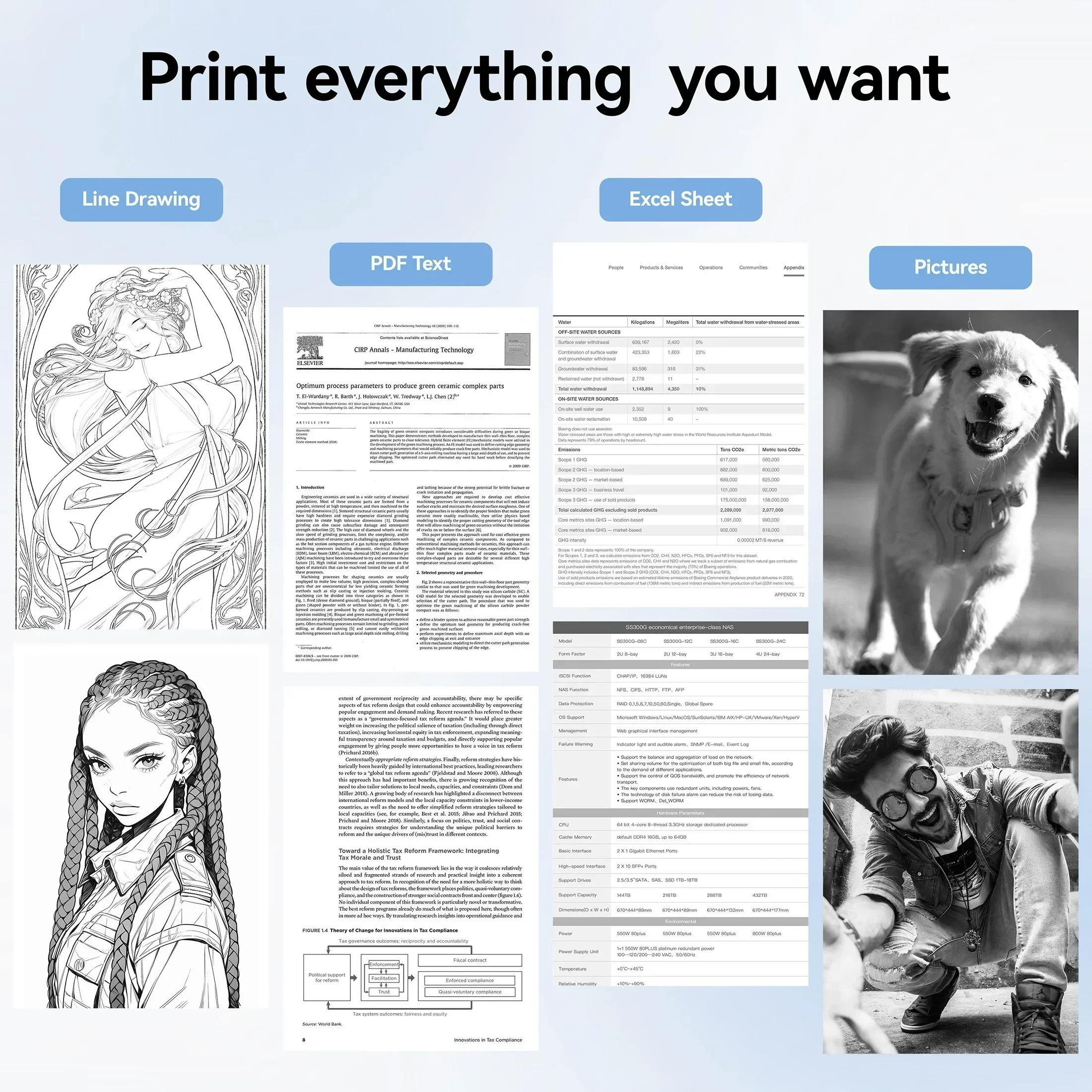 Folded Printing A4 Thermal Printer Paper Roll Printer for A40 Quick Dry Thermal Paper for Photo Picture PDF Print Transfer