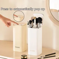 Automatic Lifting Makeup Brushes Holder Dustproof Makeup Brush Holder Desktop Makeup Tools Lipstick Eyebrow Pen Holder Container 1