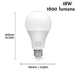 3 - Pack High Brightness LED Light Bulbs with Smart IC Technology (Warm White)