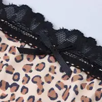 ChimLingeries léopard T-BACK loi taille nœud G-String string sous-vêtements coréens femmes culottes slips 4