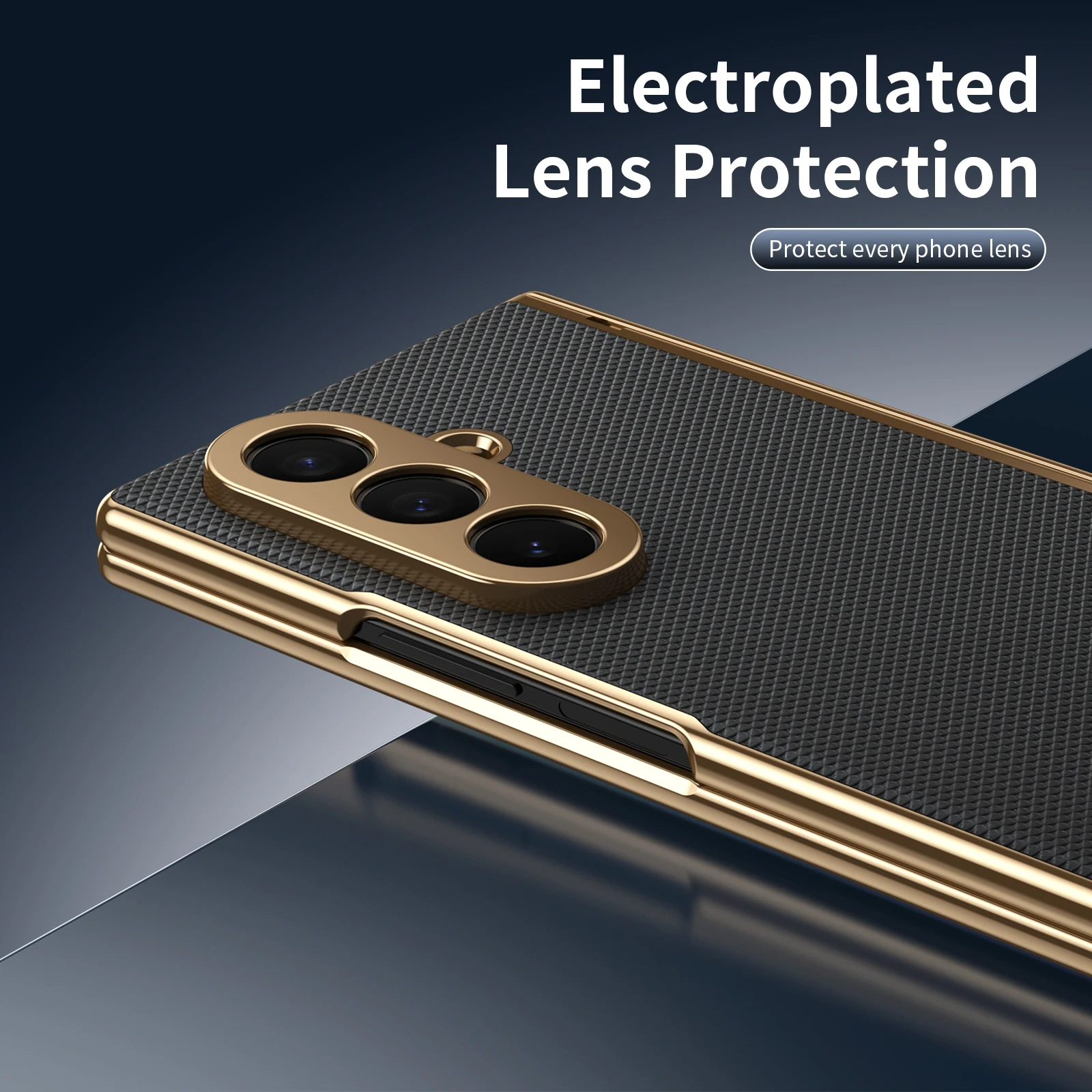 Electroplated Diamond Pattern Leather Protective Film Cover