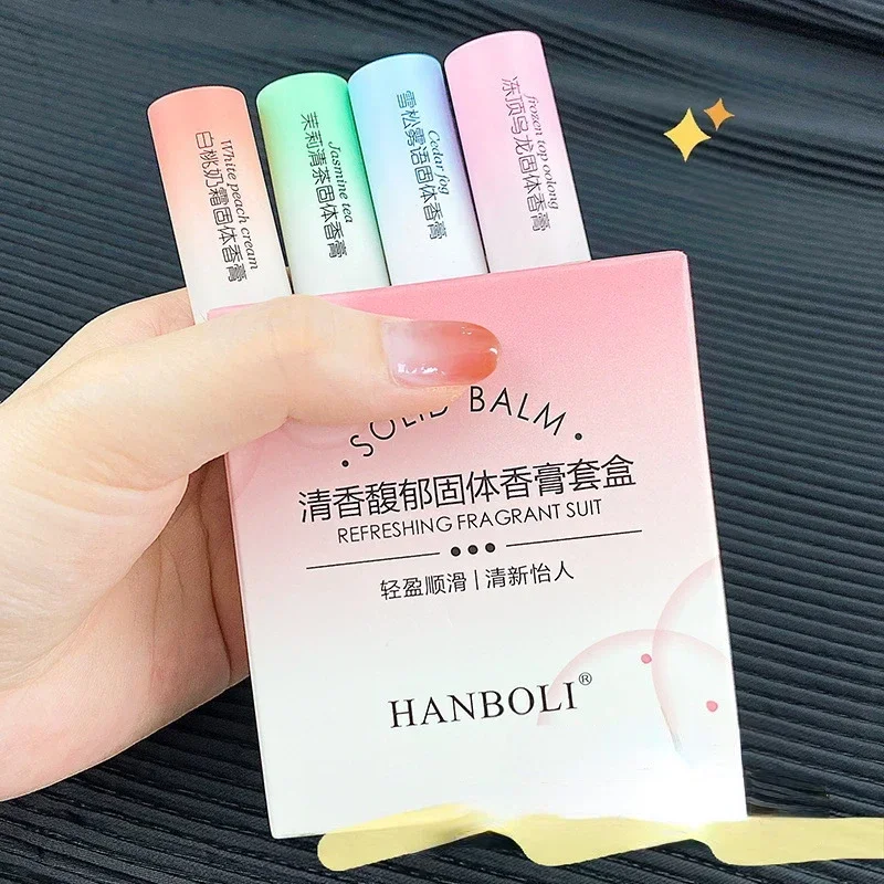 Solid Perfume Portable Solid Balm Pen Fragrances for Women Men Solid Perfume Lasting Fresh Light Fragrance Stay Long Stick Body Perfumes
