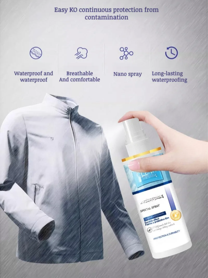Waterproof spray cleaning Nano waterproof coating repair clothes hydrophobic rain stain water spray