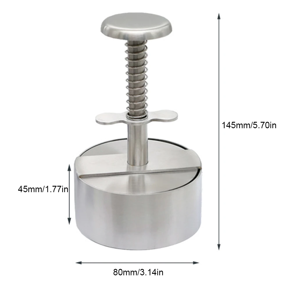 Round Adjustable Hamburger Patty Maker Non-Stick Stainless Steel Easy Release Hamburger Patty Press For Beef Meat BBQ Barbecue hamburger press,hamburger press maker