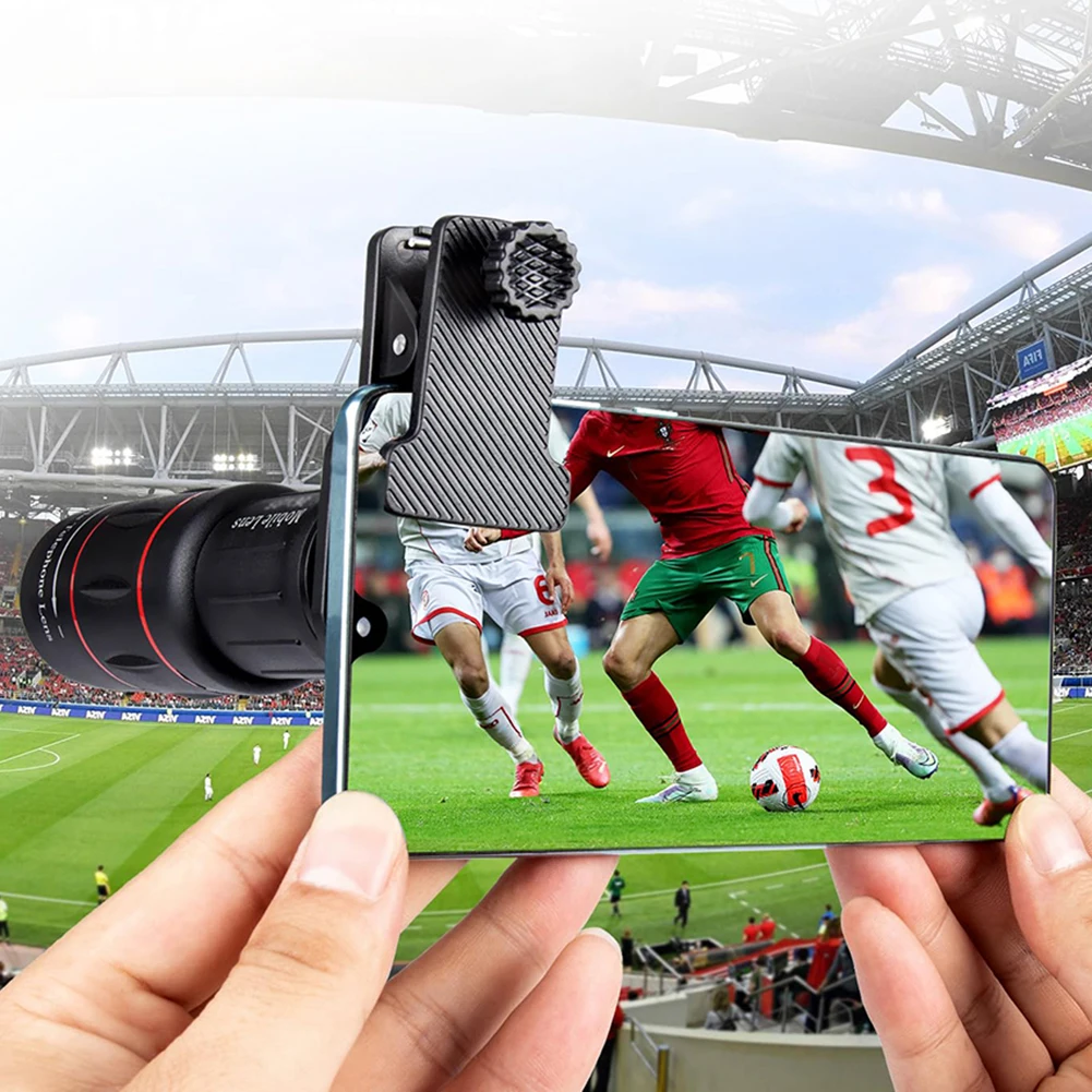 18/36/64X Zoom Cellphone Camera Lens with Phone Clip Universal External Zoom Camera Lens Telephoto Lens for Android & iPhone