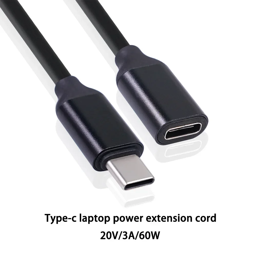 

60W 3A 0.5/1/1.5 m Usb C Type-c Extension Cord Type-c Male to Female Extension Cable Gold-plated Extensor Charger Wire Connector