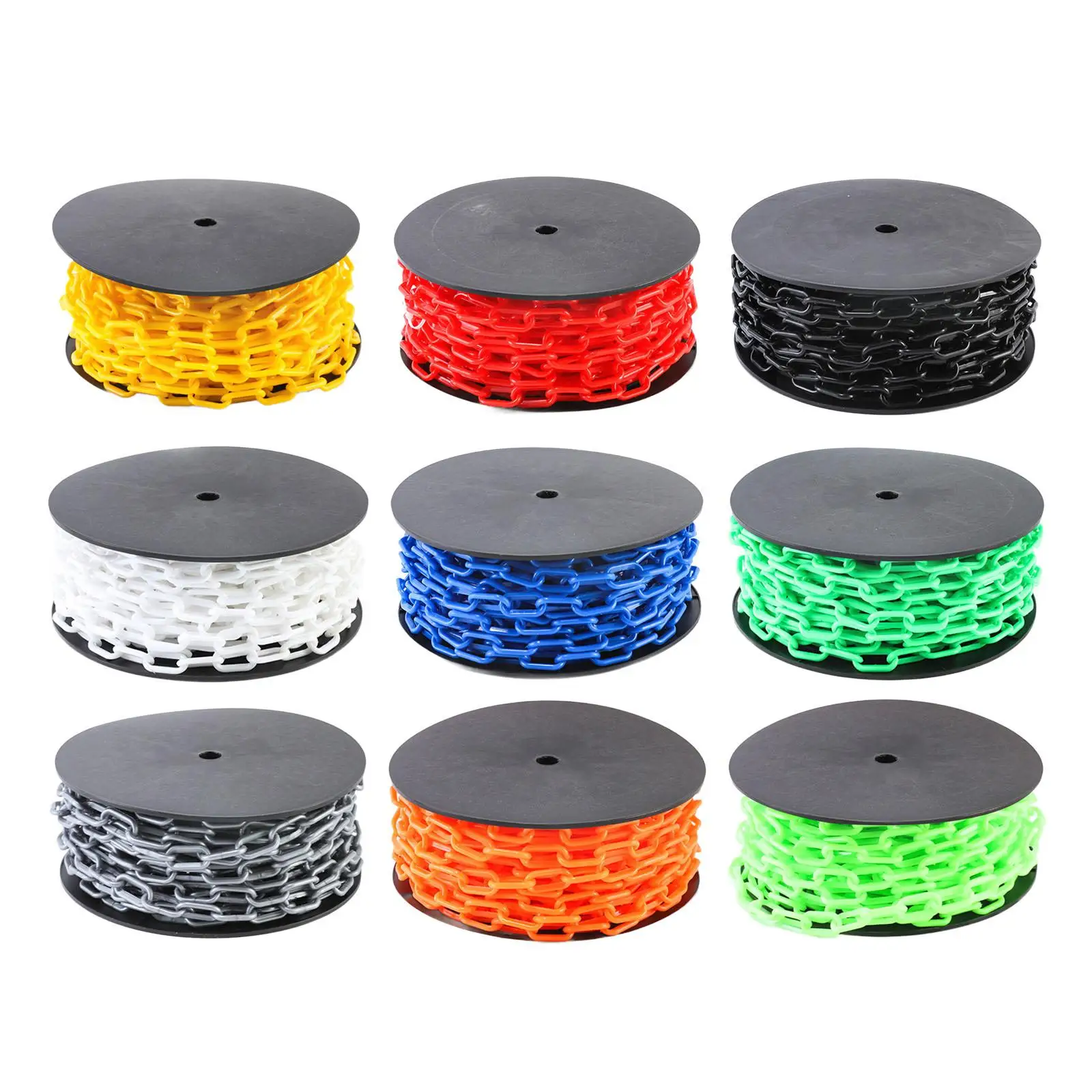 Safety Barrier Chain PP Chain Links High Visibility Easy to Cut Caution Security for Parking Driveway Decoration Events
