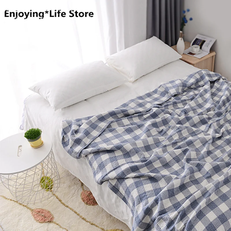 

Blanket Pure Cotton Washed Japanese Three-layer Gauze Blanket Single Double Summer Cool Quilt Blanket Summer Thin Blanket