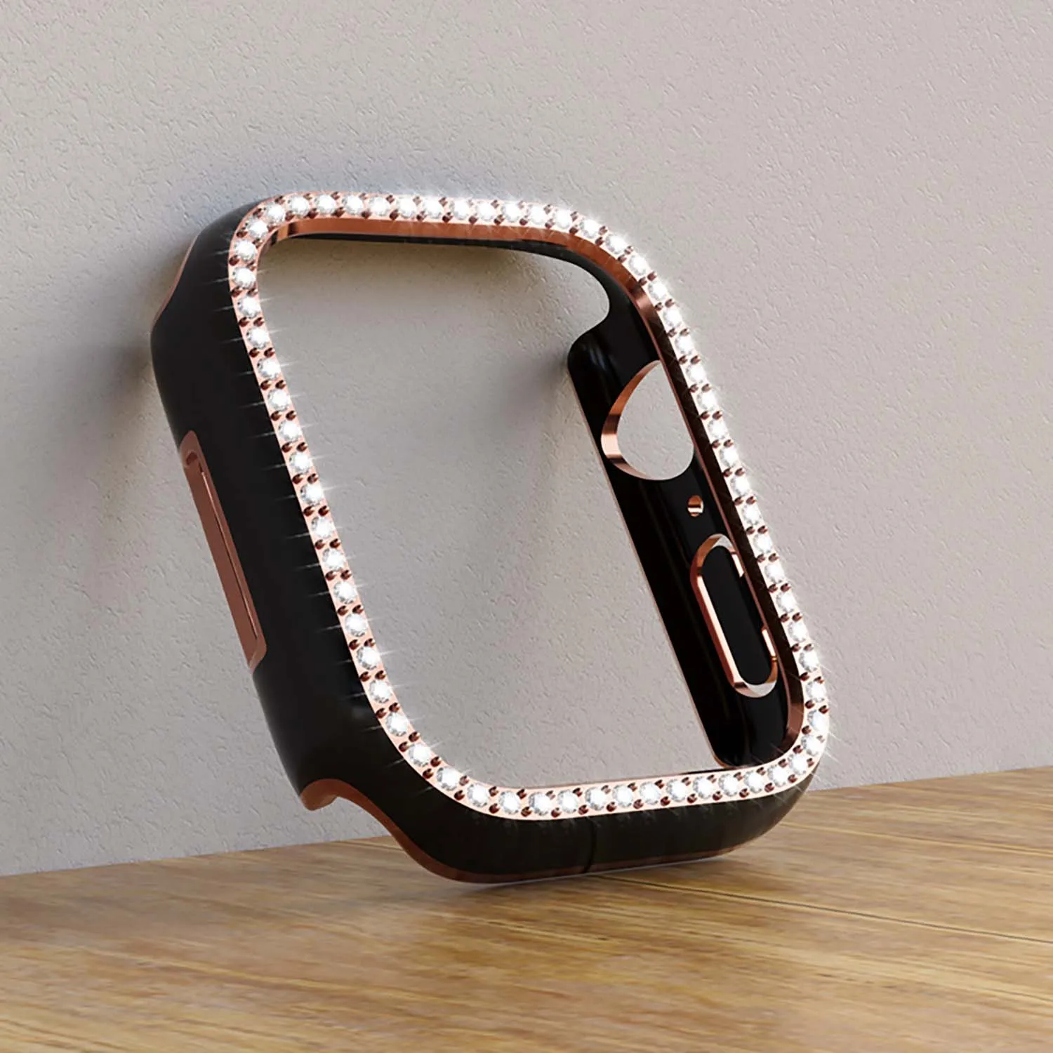 Zweifarbiges, ausgehöhltes Uhrengehäuse mit einem Diamanten für Apple Watch S10 42/46 mm, 45/44 mm, 40/41/38 mm, Xuandiao PC-Uhrengehäuse Iwatch S9 – Detail 8