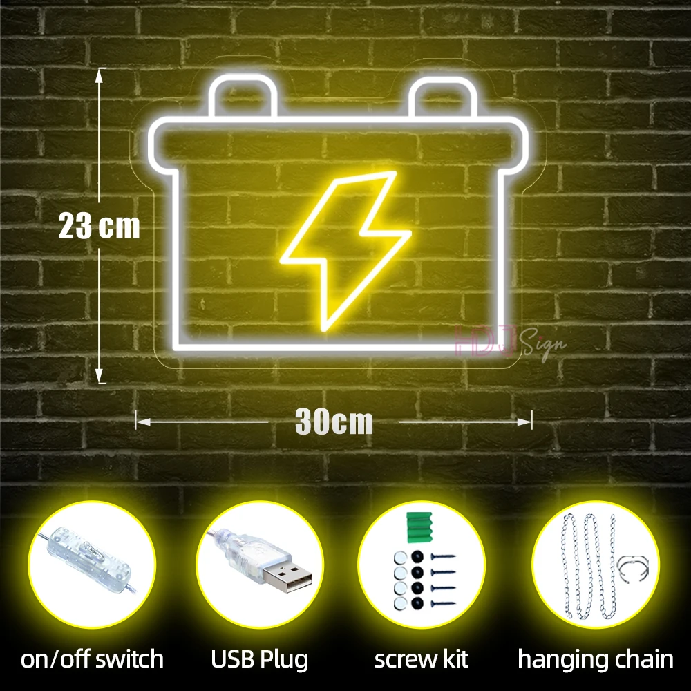 Neon LED do przechowywania baterii znaki świetlne sklep z częściami samochodowymi Neon znak LED akcesoria samochodowe ściana sklepowa szyld biznesowy wywieszka z napisem 