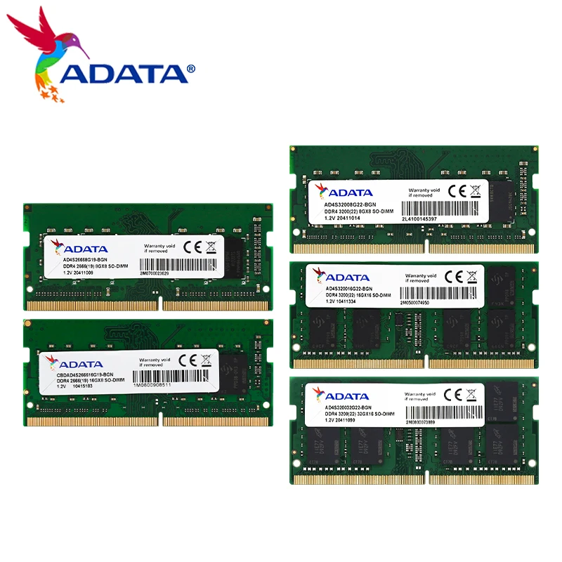 ADATA DDR4 RAM 2666MHz SO-DIMM Memory 16GB 8GB 3200MHz SO-DIMM Memory 32GB 16GB 8GB High Performance for Laptop Memoria ram ddr4