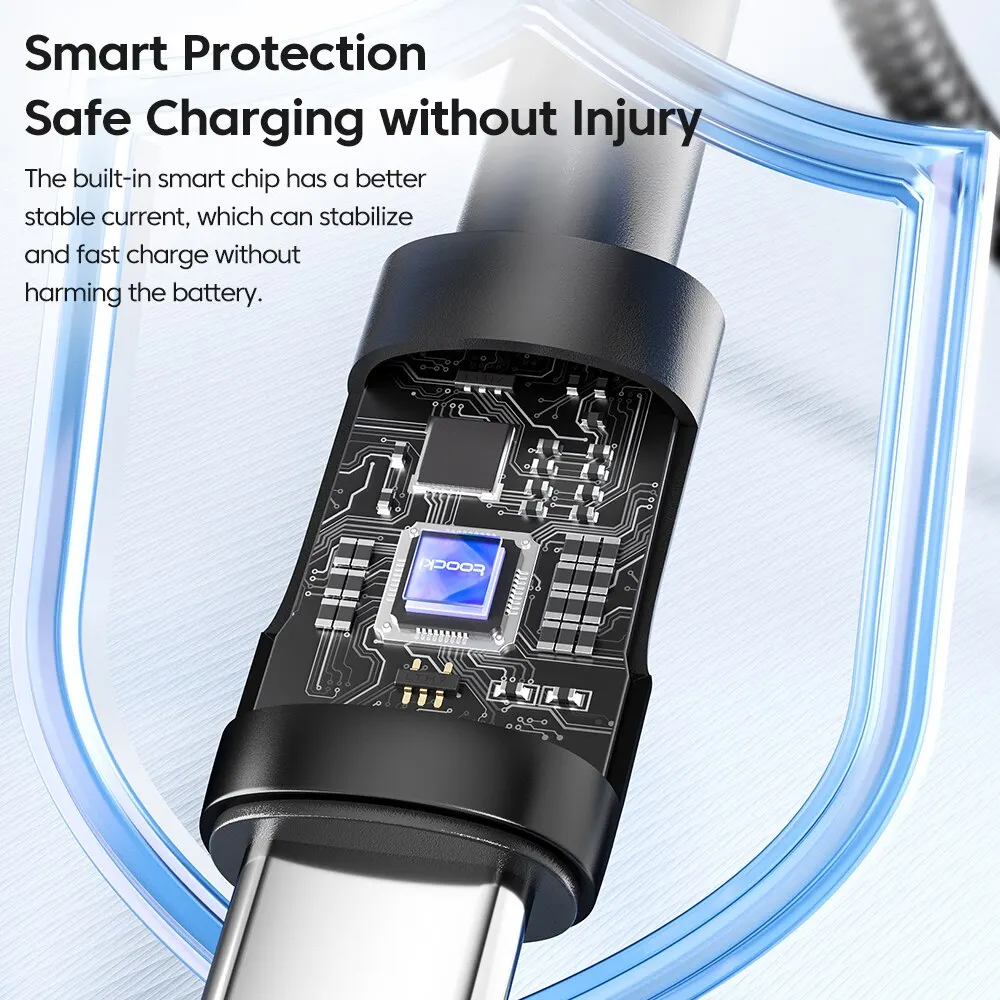 Toocki 2PCS 3A USB Type C Cable For Realme Xiaomi Samsung Fast Charging Wire USB C Charger Data Cord For iPad Samsung Poco 1m 2m Best Sellers In Phones Accessories