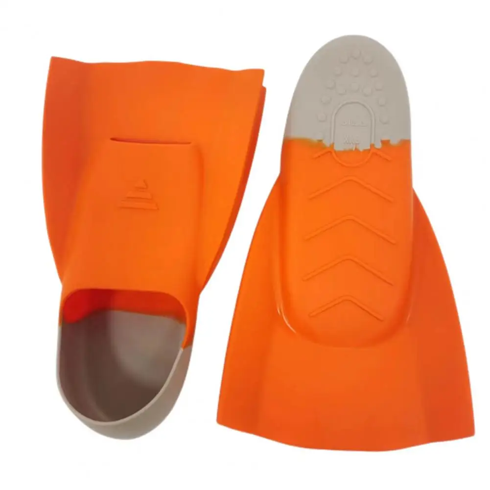 1 Pair Diving Fins Silicone Swimming Training Fins Snorkeling Flippers Short Blade Flippers Adults Kids Swimming Flippers 1 pair lock laces elastic no tie shoelaces one size fits all for kids and adults elastic no tie shoe laces