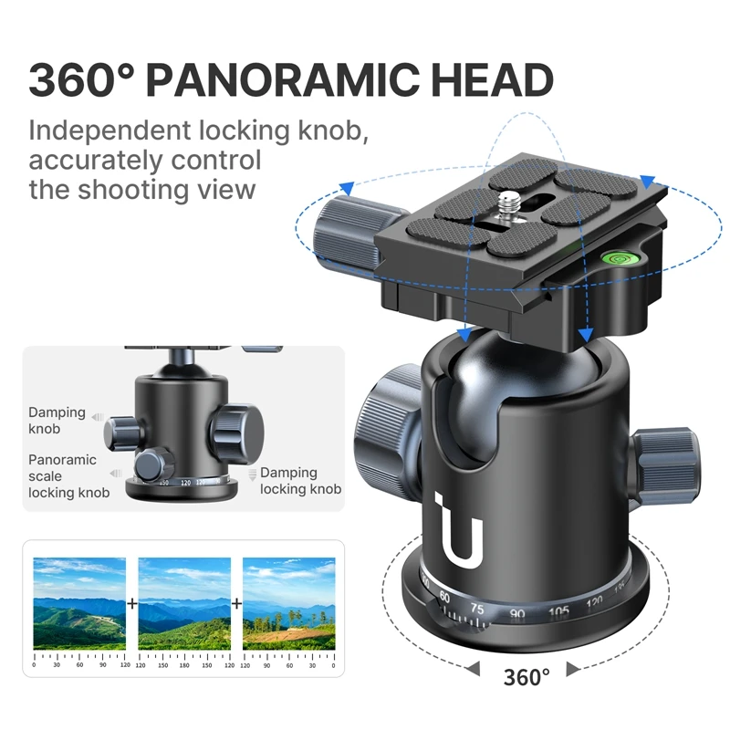 Ulanzi MT-61 Carbon Fiber Travel Tripod 1.74M Height 360