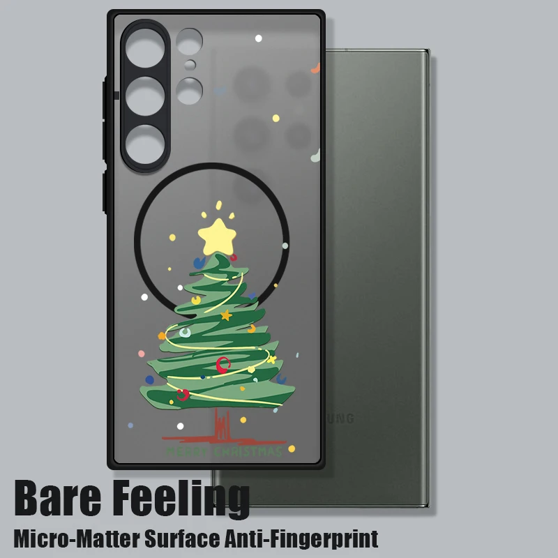 Festive Snowman Magnetic Phone Case - Durable TPU & PC Cover