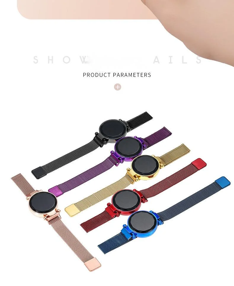 Trendy Neue Led Uhr Magnet Online Promi Die Gleiche Kreisförmige Touchscreen Armbanduhr_voghion.com