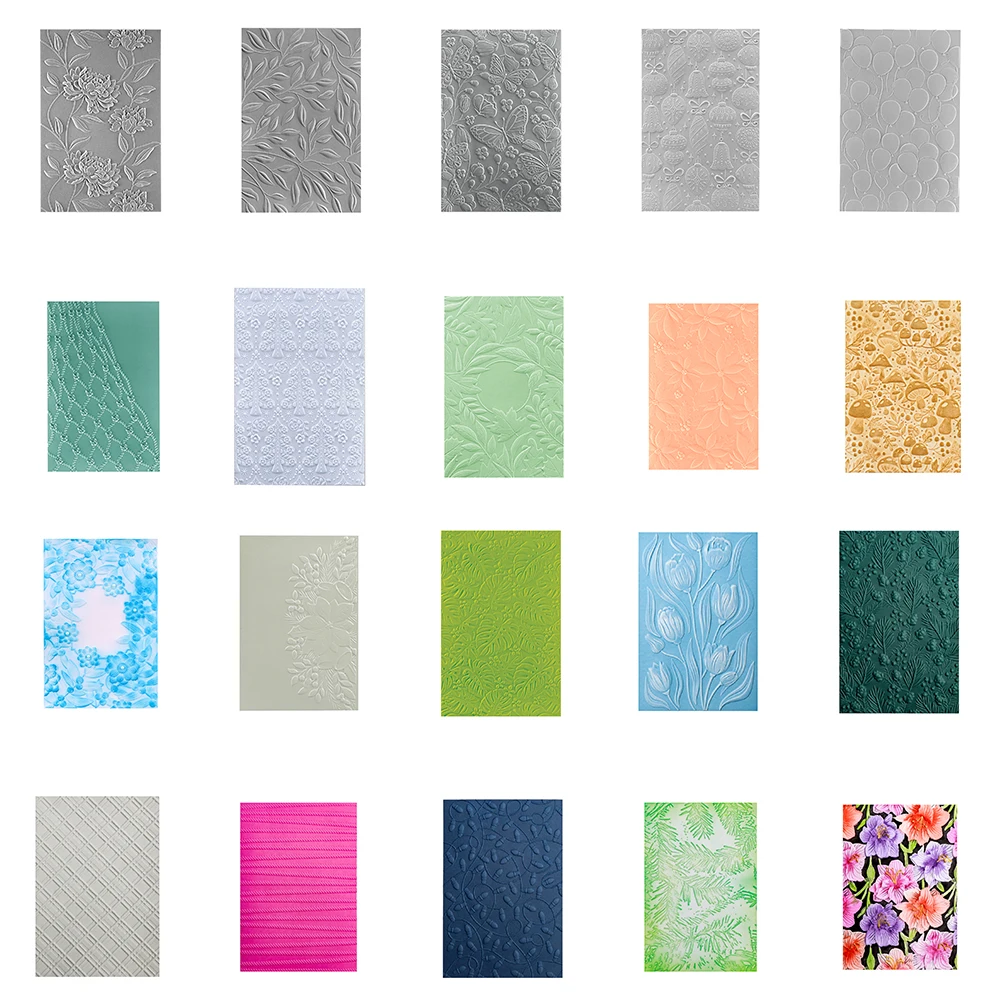 3D Embossing Folder Balloon Butterfly Flower Leave Border Grid Stencil for DIY Scrapbook Decor Adding Texture Paper Card plastic embossing folder embossing folder