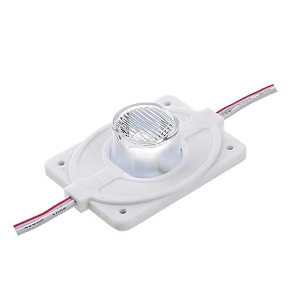 DC12V high power Waterproof LED Module light with injection len (1LED, white, 3W) 5pcs for Double-sided Lightbox high brightness