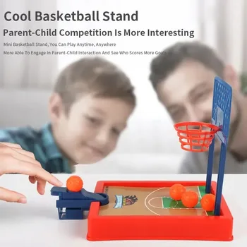 Mini Desktop Tabletop Toys Portable Finger Basketball Game Shooting Machine Party Table Interactive Sport Games for Kids Adults 1