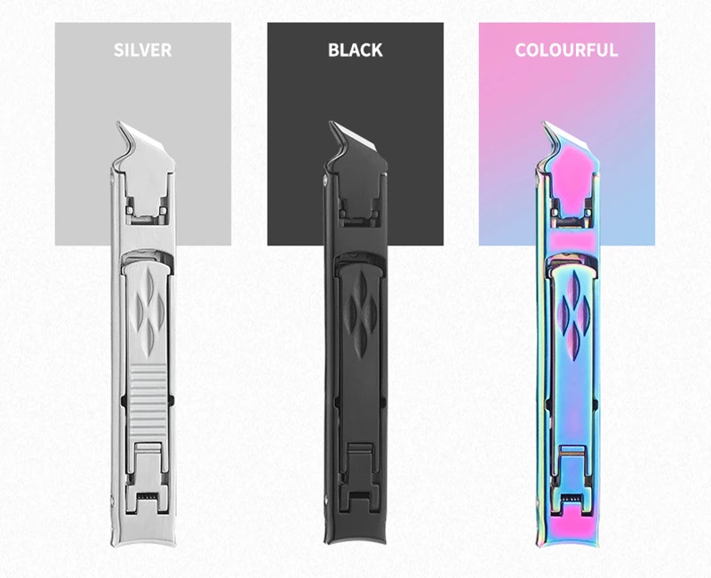 Stainless Steel Foldable Hand Toe Nail Clippers Cutter Double Head Cutter Trimmer Silver Nail Tool