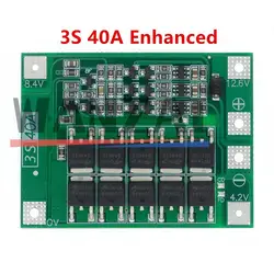 Enhanced Li-ion Lithium Battery Charger Protection Board with Balance Function, 40A-60A (3S 40A Enhanced)