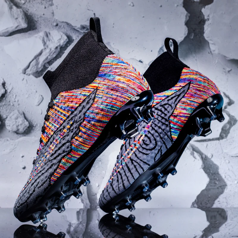 Brand Men Football Boots Professional FG/TF Soccer Shoes Young Kids High Ankle Cleats Grass Soccer Sneakers Futsal Training Shoe