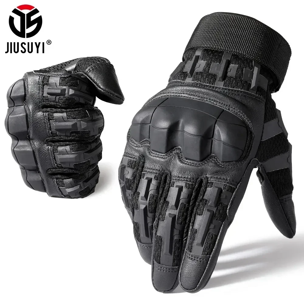 Touch Screen Tactical Full Finger Gloves Army Military Paintball Airsoft Hunting Shooting PU Leather Protective Gear Men Women