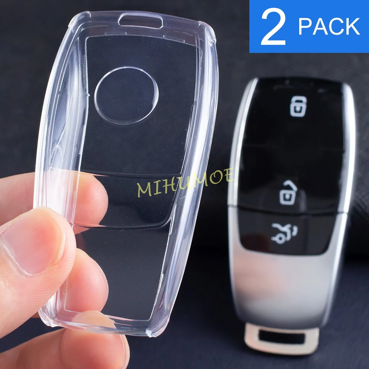 Black/Clear Transparent Car Key Fob Case Cover