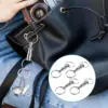 10PCS Quick Release Keychain Detachable Pull Apart Key Rings Heavy Duty Dual Split Snap Lock Holder Silver Double Spring Key Acc 6
