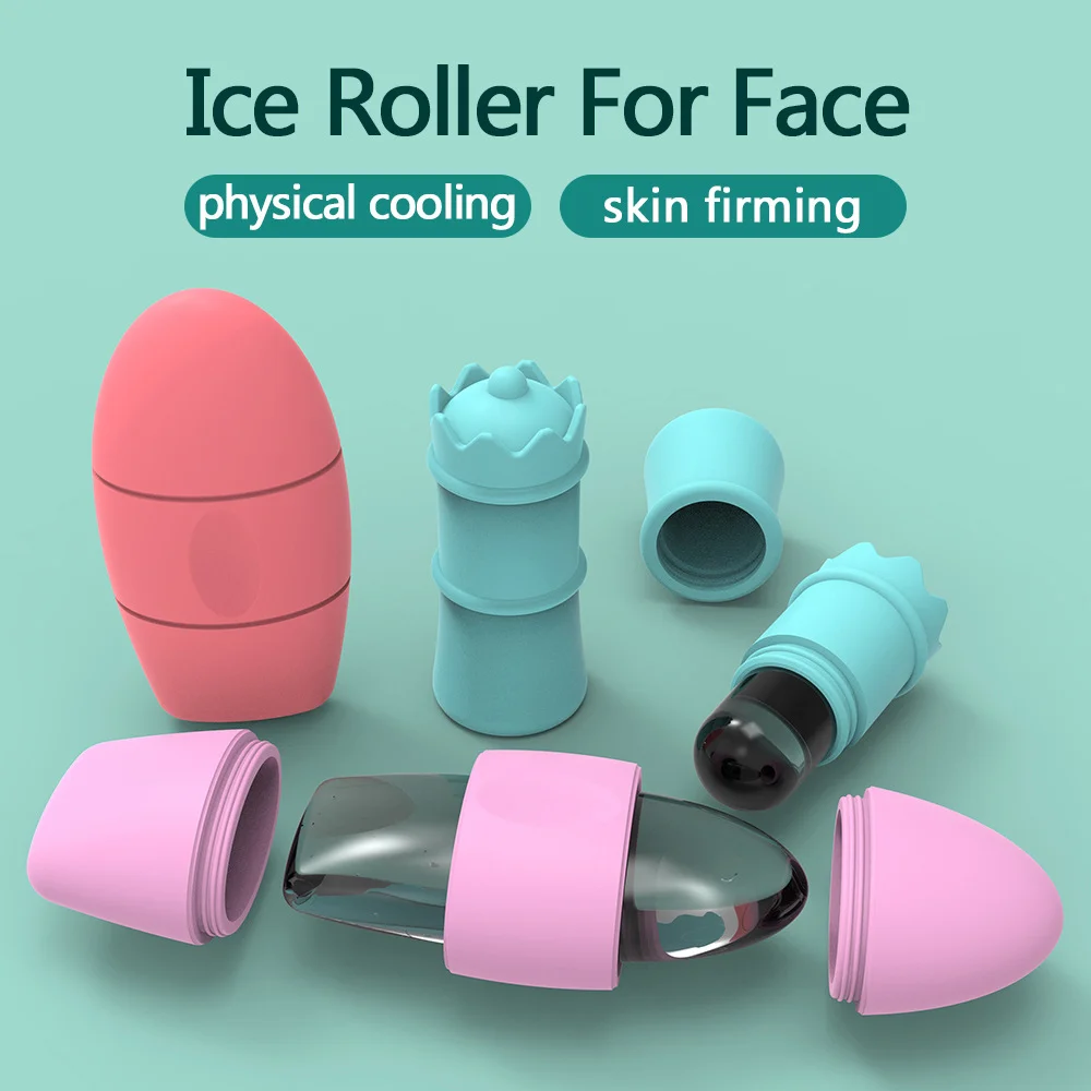 1PC Ice Face Roller Reusable Silicone Ice Mold Face Massage Eye Facial Beauty Skin Care Tools Apply Ice for Shrink Pores