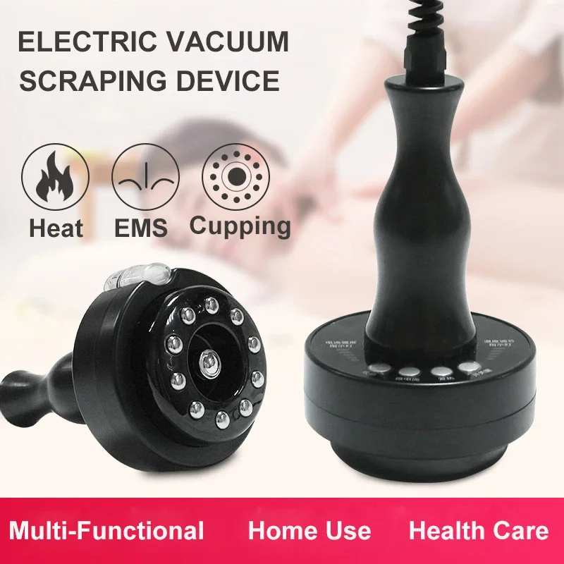 NEW Electric Cupping Vacuum Suction Body Massager EMS Heating Scraping Slimming Therapy Device Lymphatic Drainage Detoxification