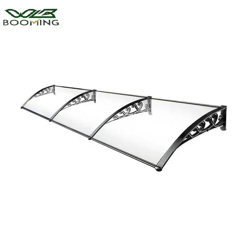 Door Window Awning outdoor awnings Big Size PC Board Cover Outdoor Patio Canopy Sun Shelter Window Eaves Rain Cover Awning Aluminum Pergola