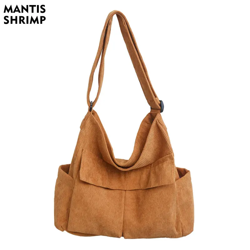 

Женская сумка, вельветовые сумки на плечо, модные, для отдыха, в студенческом стиле, для шоппинга, с несколькими карманами, большой вместимости, дизайнерские сумки, сумки