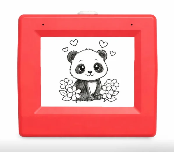 스티커 박스 AI 음성 활성화 스티커 메이커 (어린이용) 즉석 무잉크 감열 프린터 (푸시 투 토크 이미지 생성 기능 포함)