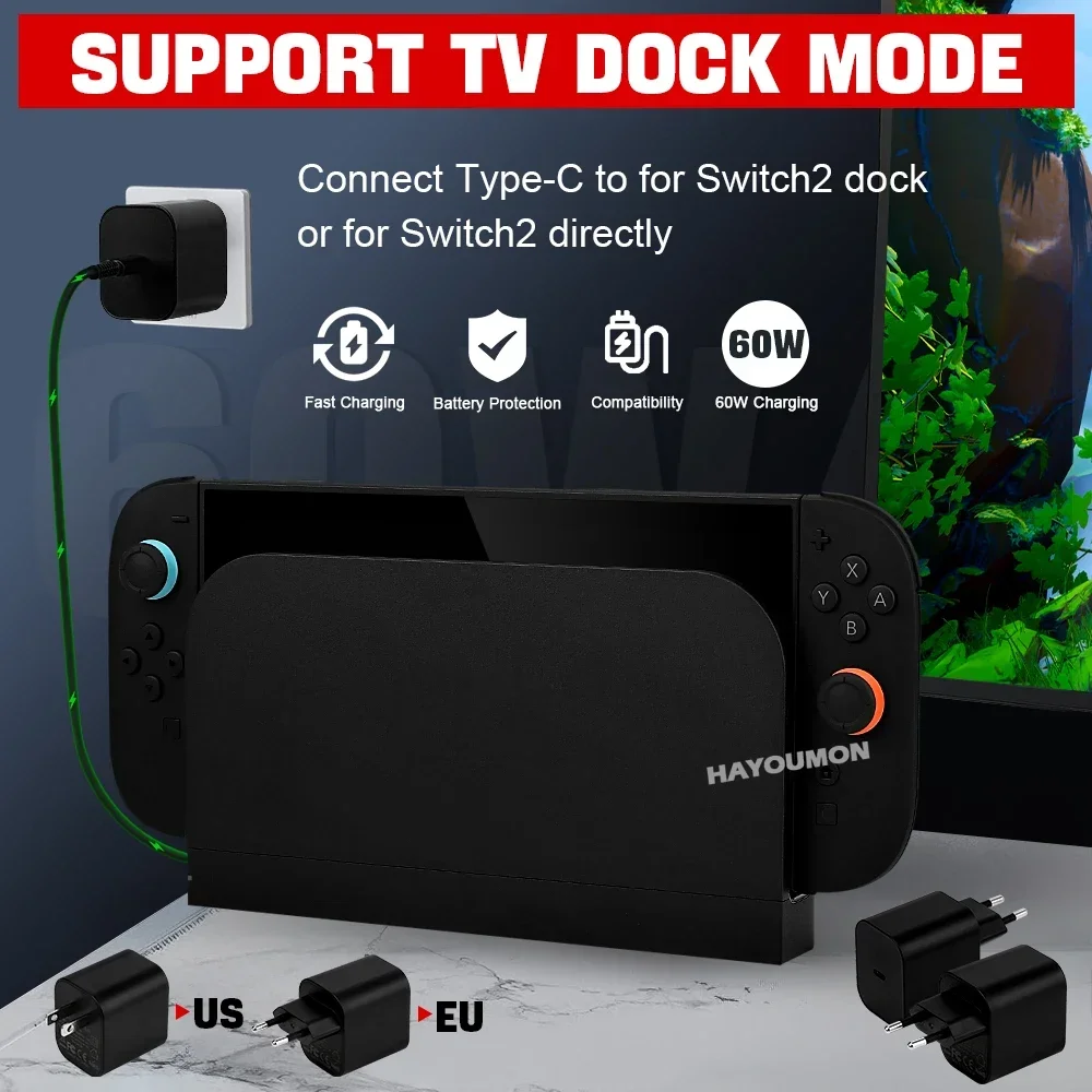 Universal Fast Type C USB Power Supply Wall Charger Cable - 60W Charging Adapter