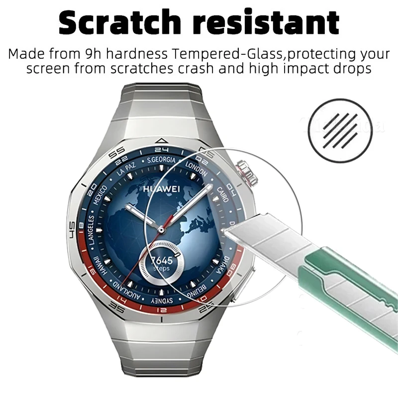 Premium 5-Pack Tempered Glass Screen Protector Film - Anti-Scratch Watch Accessories