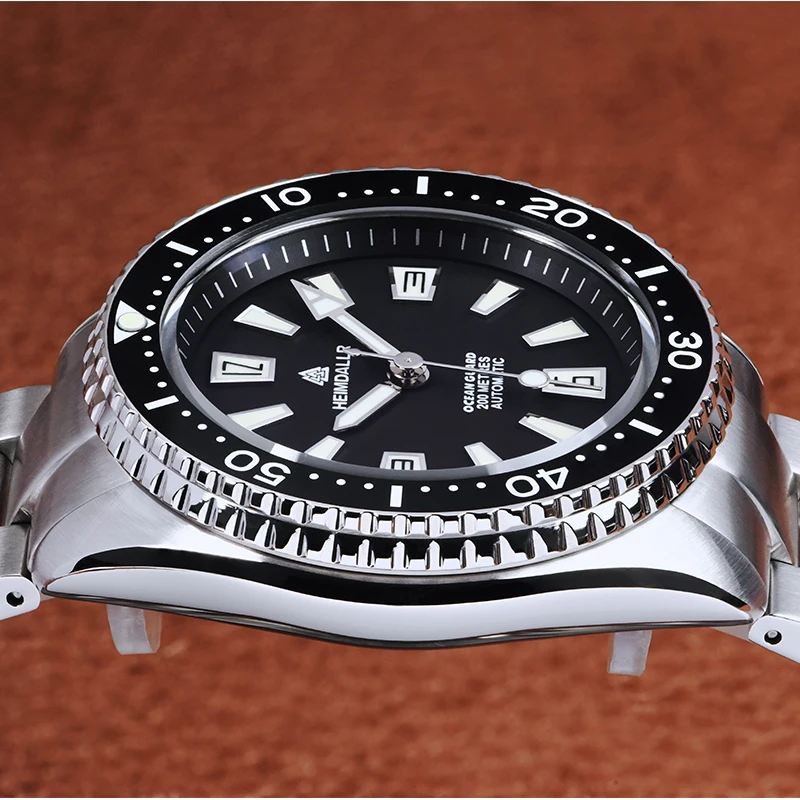 Heimdallr H6 Dive Watch NH35A Automatic Movement Ceramic Bezel Sapphire Glass C3 Luminous 200M Waterproof New Mens Watches