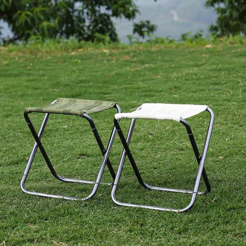 SUNNYFEEL Ultra Light 7075 Aluminum Alloy Folding Camp Stool Portable Compact Durable Outdoor Stool for Camping Hiking Fishing