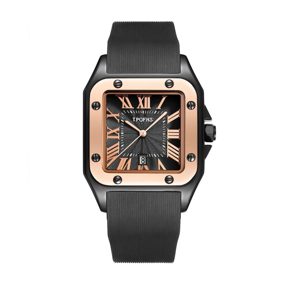 

China Quartz Movement Roman Square Watches Fashion Wristwatch Ladies Rose Gold Watches Gift for Girlfriend Men Clock Female