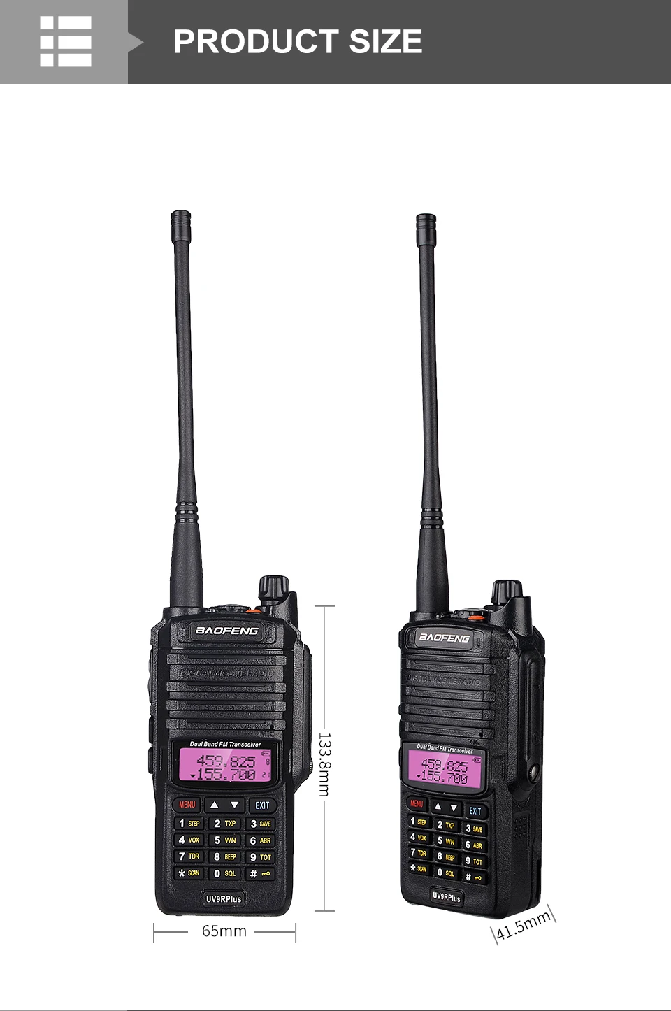 2022 Baofeng UV-9R Plus Waterproof IP68 Walkie Talkie High Power CB Ham 10 KM Long Range Upgrade of UV-9R Plus Two Way Radio walkie talkie range