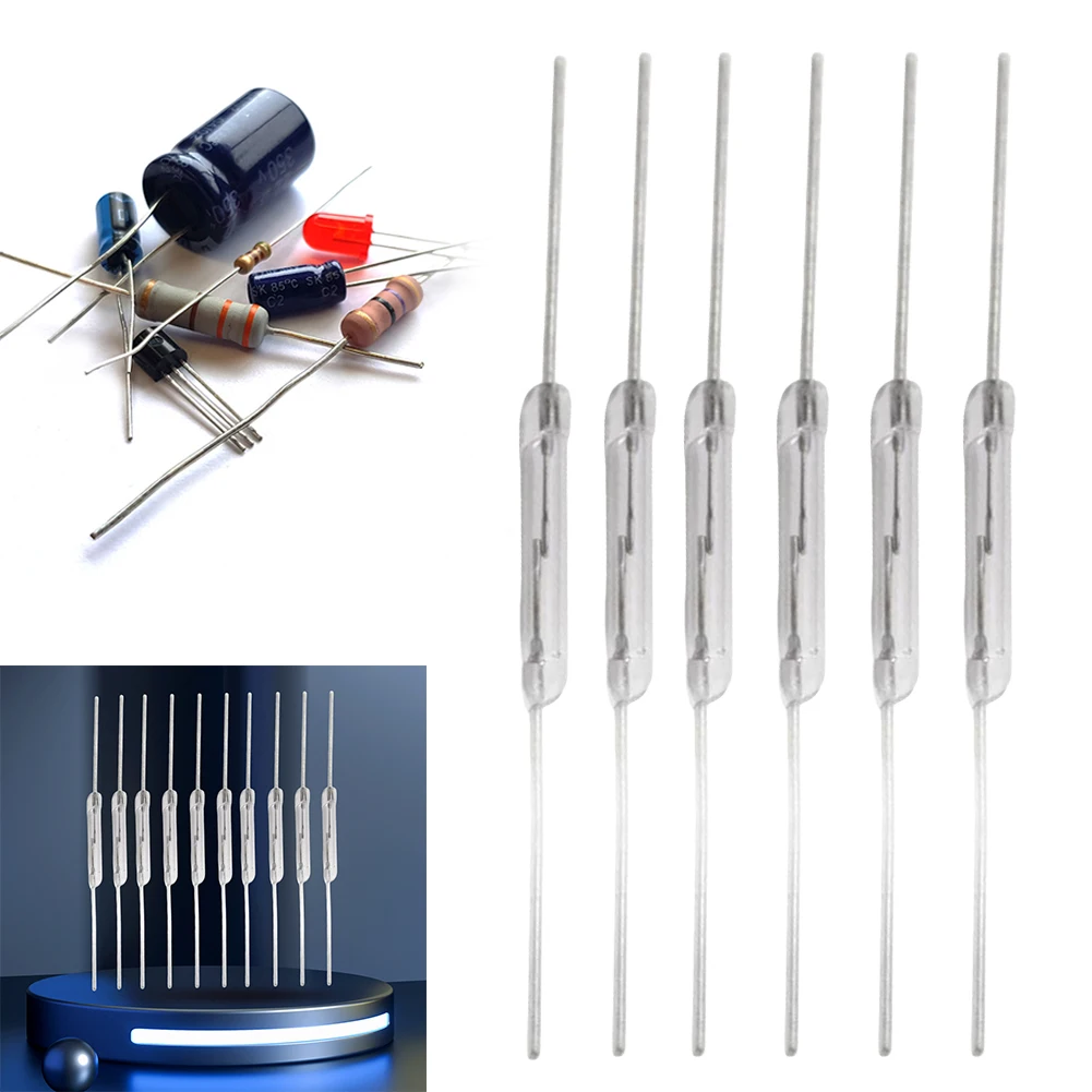 10 Pcs Magnetic Switch Vibration-resistance Normally Open Magnetic Induction Switch DIY Magnetic Reed Switchs for Arduino