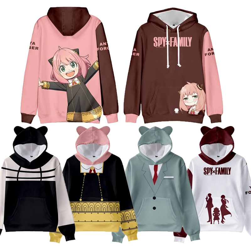 

2022 SPY X FAMILY Cosplay Costume Hoodies Sweatshirts 3D Pritned Cartoon Anime Hooded Harajuku Streetwear Hip Hop Women Hoodie
