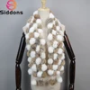 2025 Women Winter Warm Real Rabbit Fur Scarf Hot Sale Natural Rabbit Fur Muffler Lady 100% Genuine Fur Scarves Wholesale Retail