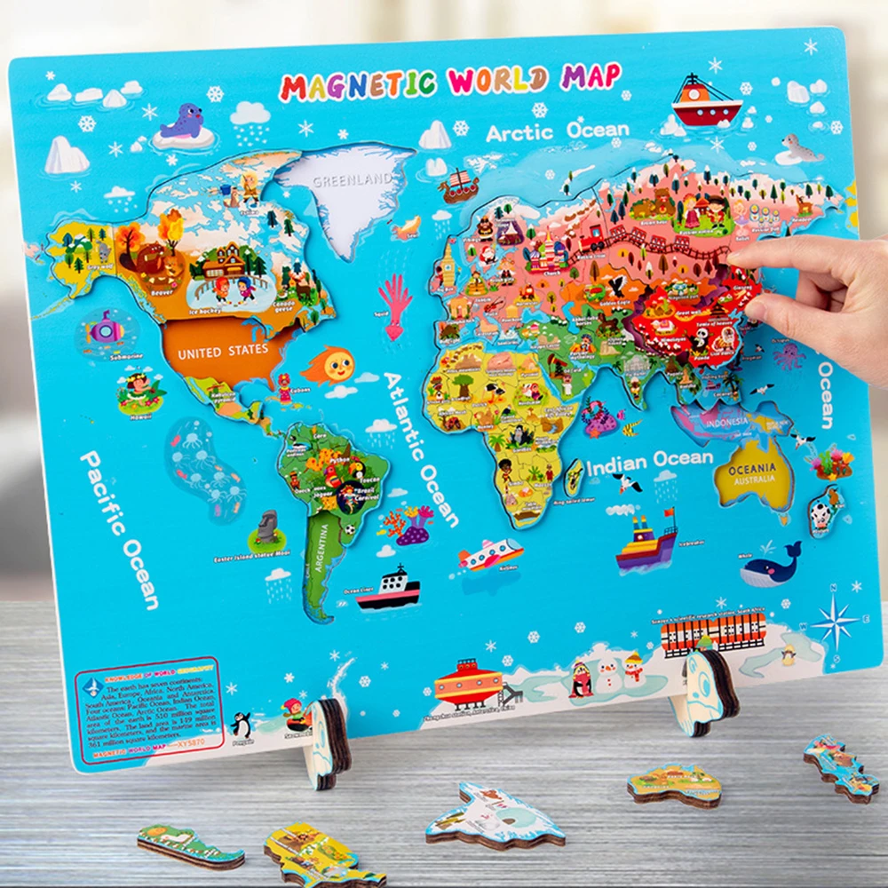 Carte du monde magnétique Minikids — Griffon