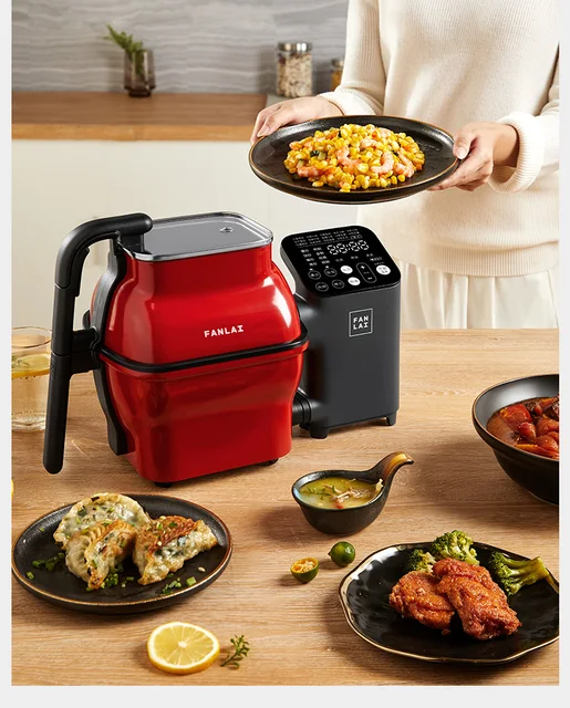 Toytexx Smart Multifunctional Automatic Cooker Stir-Fry Machine with 14  Cooking Modes - 1.5L-Black Color : : Home