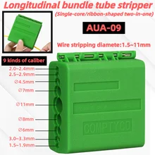 

AUA-09 Fiber Optic Longitudinal Bundle Tube Stripper 1.5-11mm Slitter Single-core/Ribbon-shaped Cable Center Pipe Stripping Tool