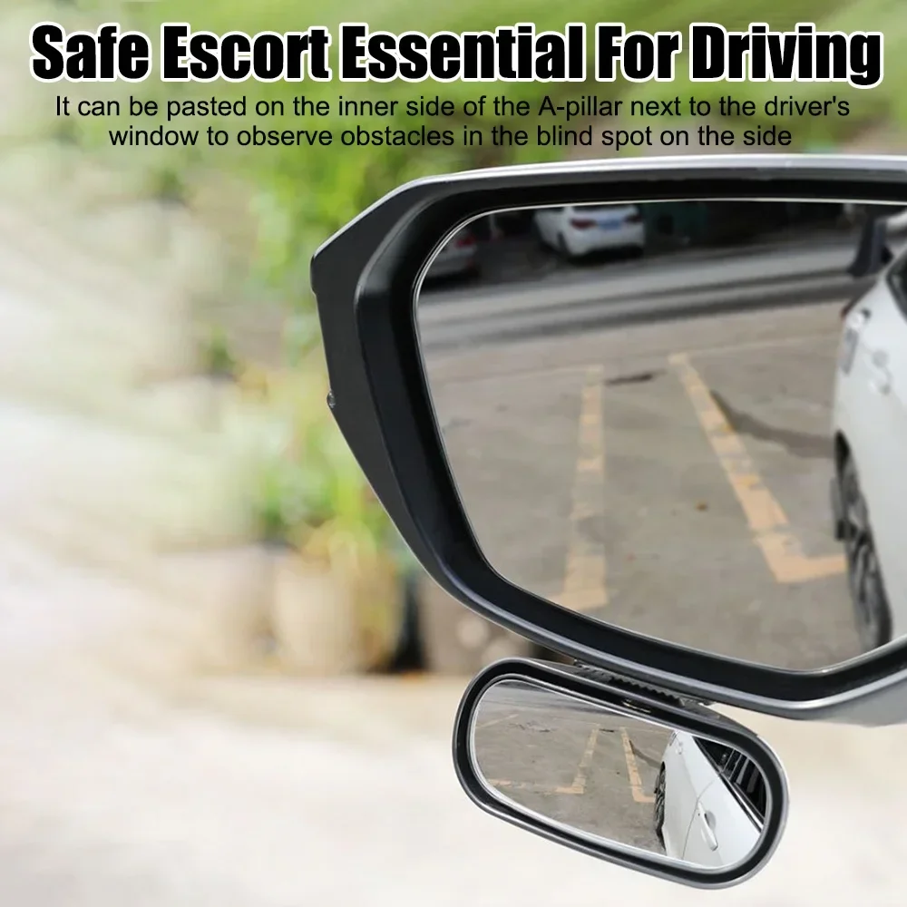 ABS and Glass Car Blind Spot Mirror for Wide Angle View